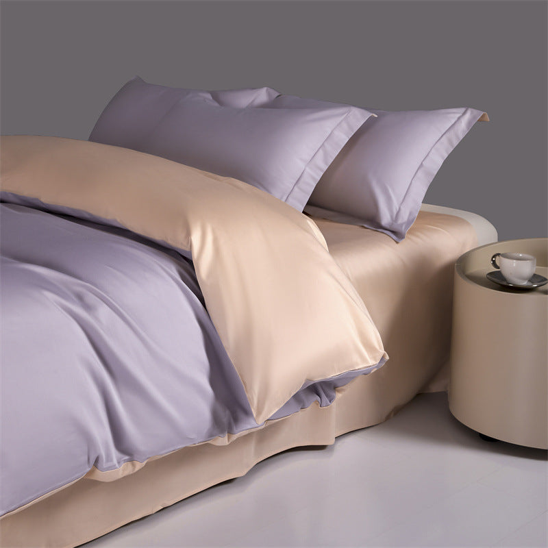 Cotton bedding set, 4-piece, long-staple combed
