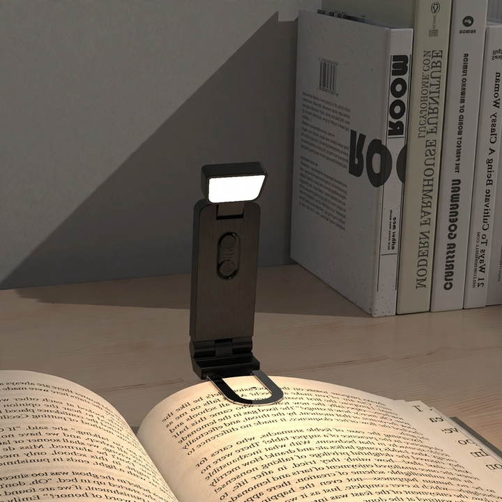 Foldable LED clamp light with timer reminder