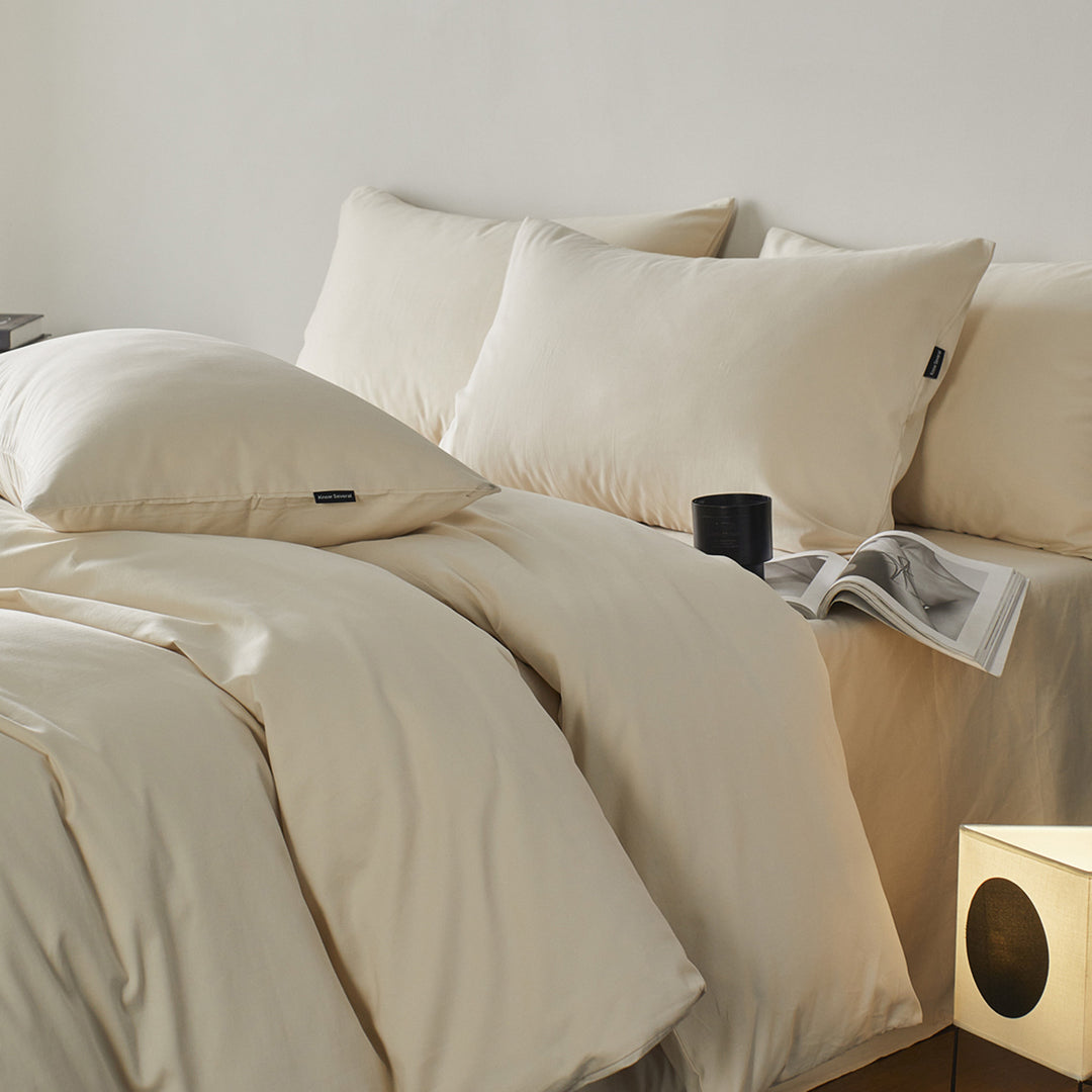 Long-staple cotton bedding, 4-piece, brushed
