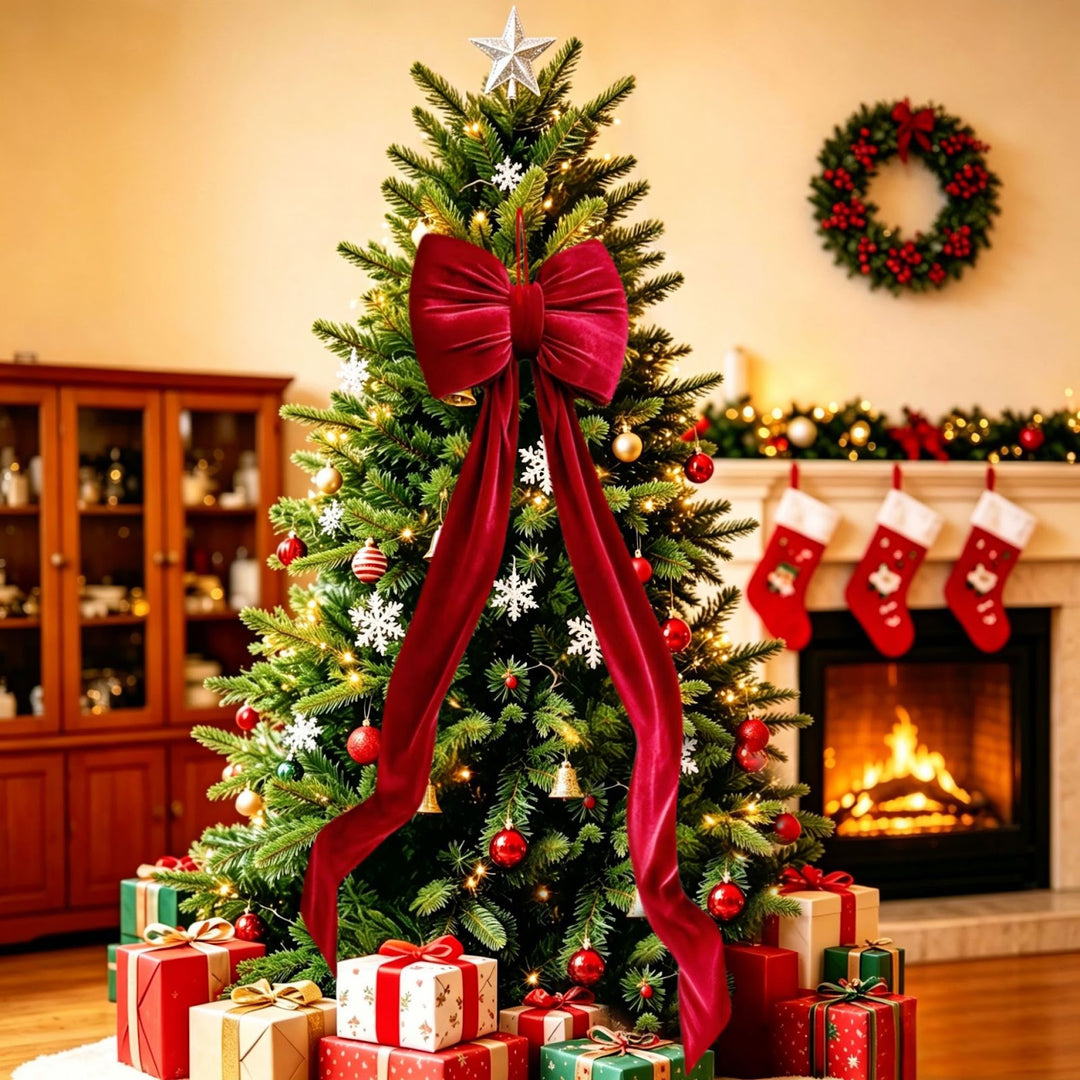 Decorative Christmas ribbon made of velvet