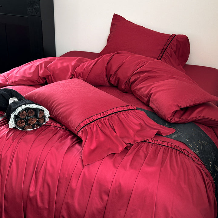 Luxury Wedding Bedding, 4-piece, Long Staple Cotton