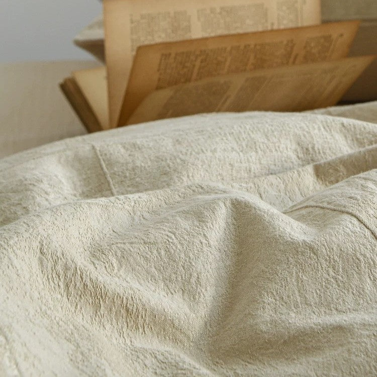 Bedding set made of long-staple cotton, checkered