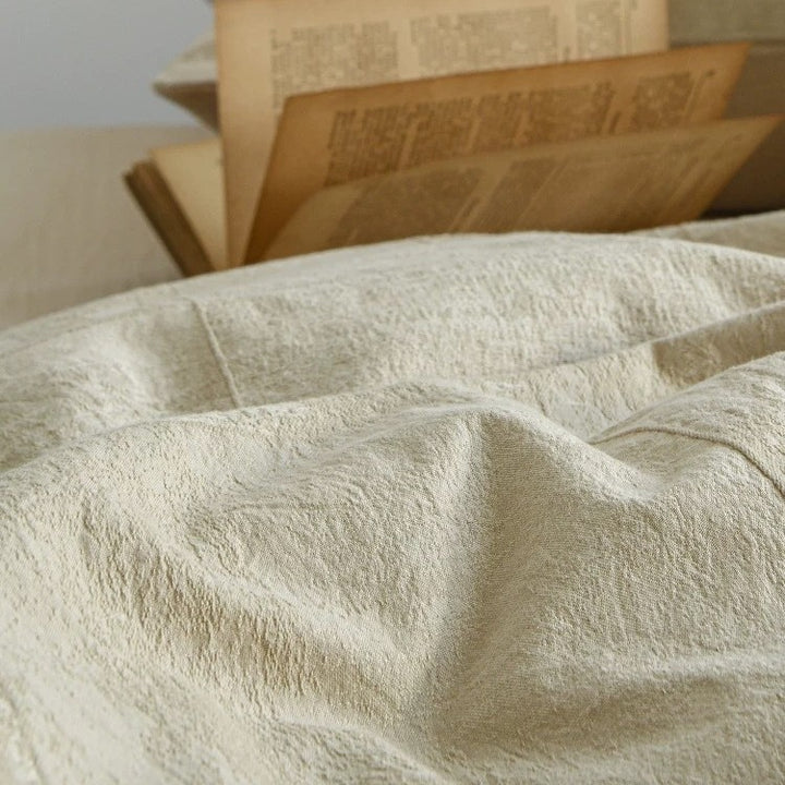 Bedding set made of long-staple cotton, checkered