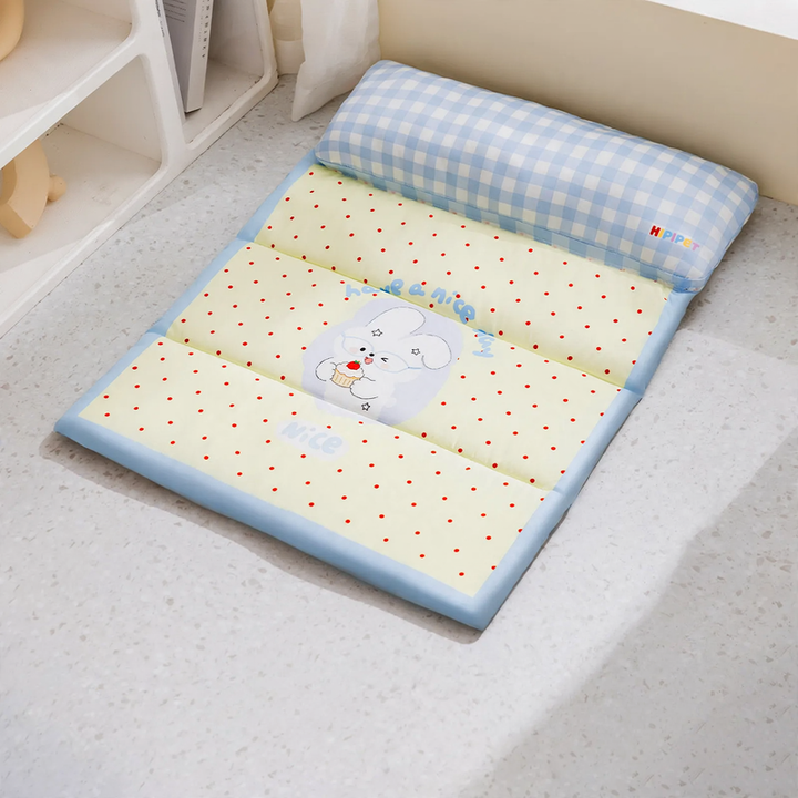 Pet sleep bed with neck support, breathable, removable