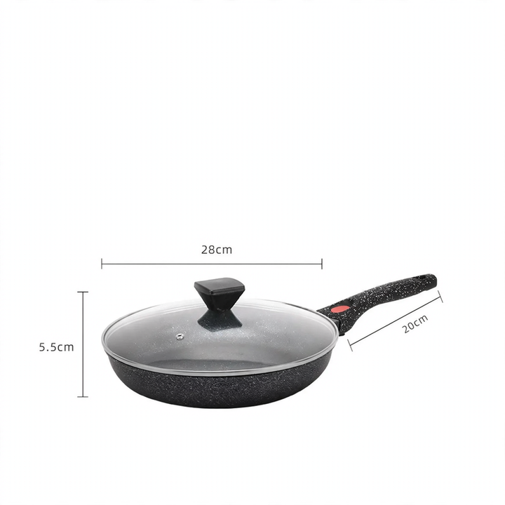 Aluminum frying pan with detachable handle
