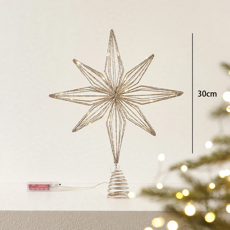 Decorative Christmas tree topper star made of iron