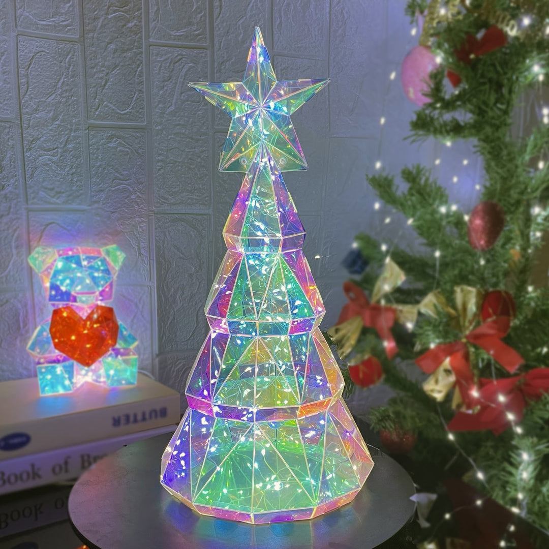 Illuminated Christmas tree with color change, 38 cm