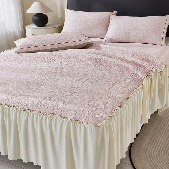 Eiskristall bedding set with bed skirt, 3-piece