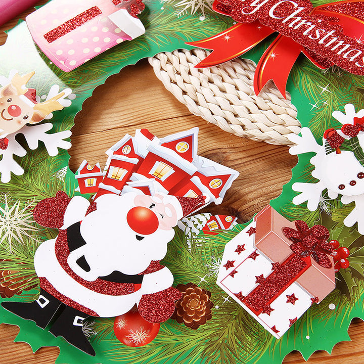 Decorative Christmas wreath made of paper, 36 cm