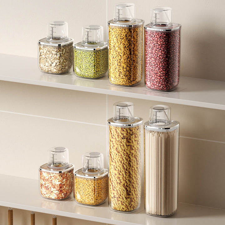 Plastic storage container, square, 0.6–2 L