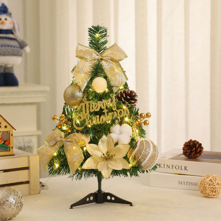 Mini Christmas tree, PVC, 60 cm, with lighting