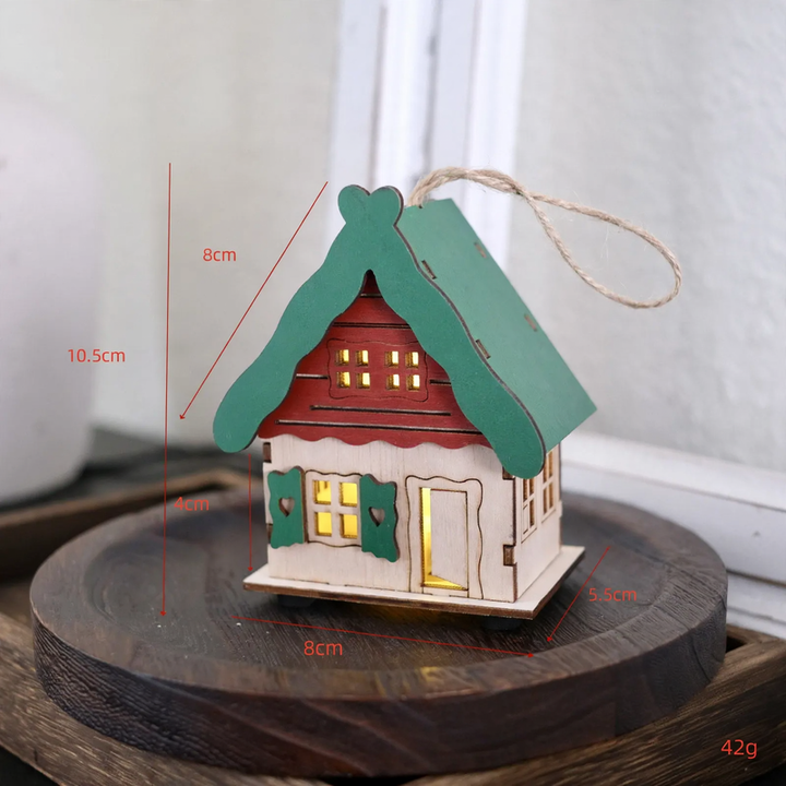 Illuminated Retro Christmas House