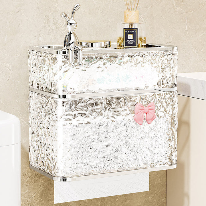 Wall-mounted tissue box, plastic