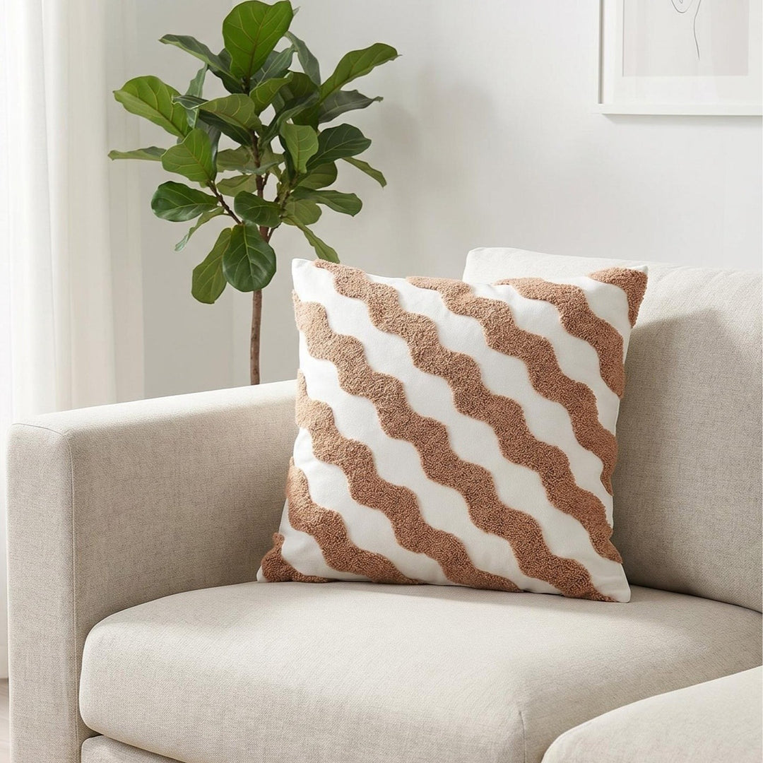 Tufted pillowcase, abstract patterns, 45×45 cm