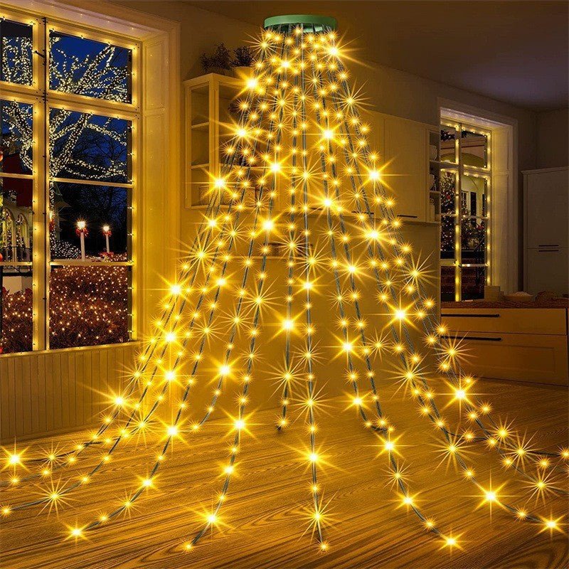 LED Christmas Tree Light String with Star, Various Lengths