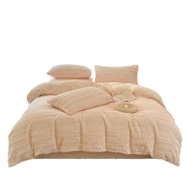 Milk fiber fleece duvet cover set, extra warm