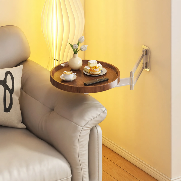 Folding side table with aluminum frame