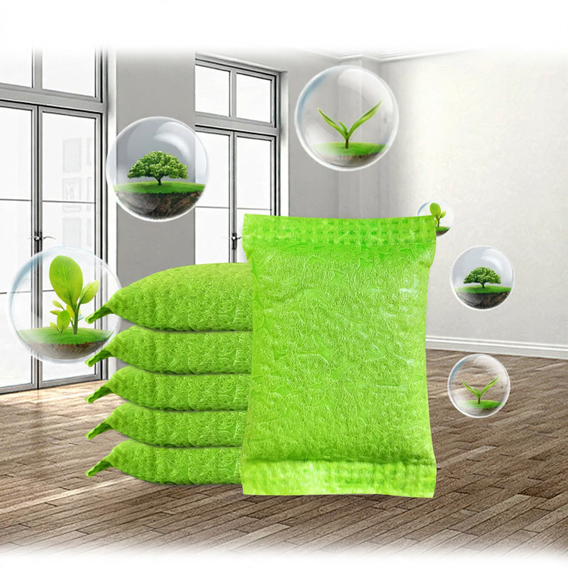 Activated carbon bags for air purification and odor control