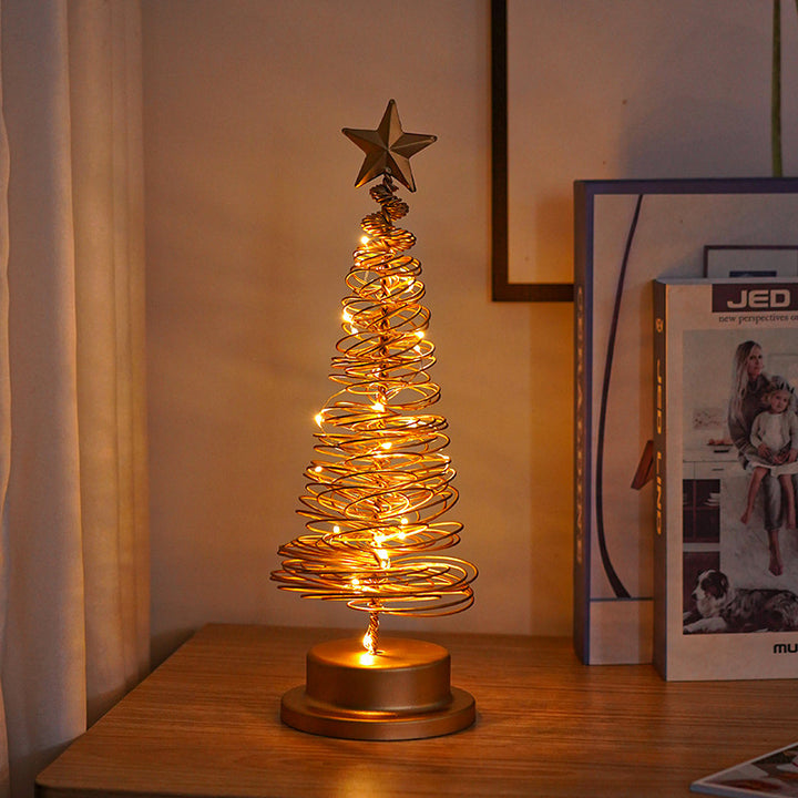 Decorative LED table lamp made of iron in Christmas design