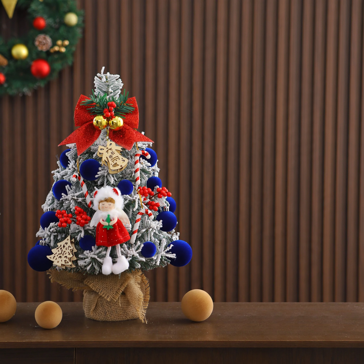 Mini Christmas tree with flocking, 45 cm or 60 cm