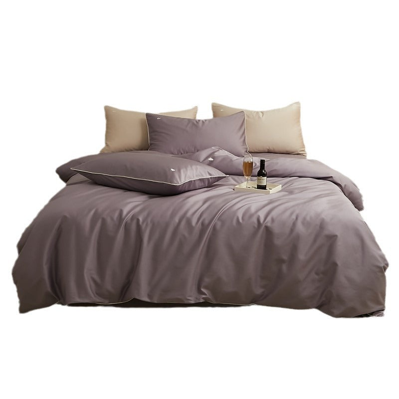 Cotton bed linen set, embroidered