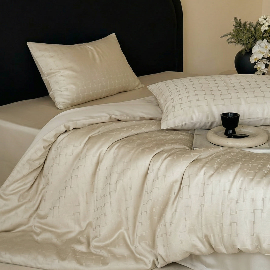 Tencel bedding set, 4-piece, 100S, jacquard pattern