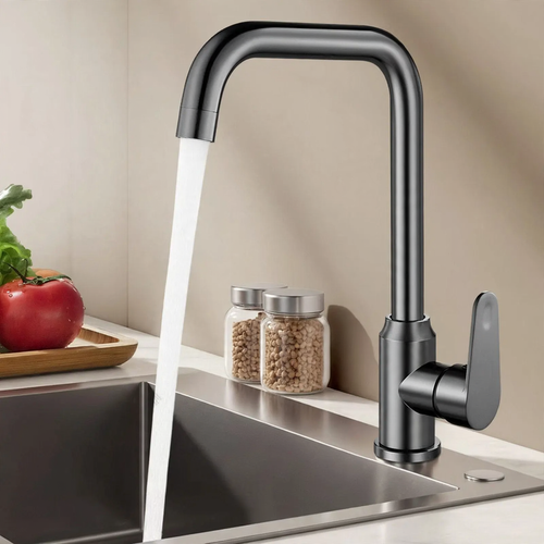Stainless steel kitchen faucet, mixing or cold water