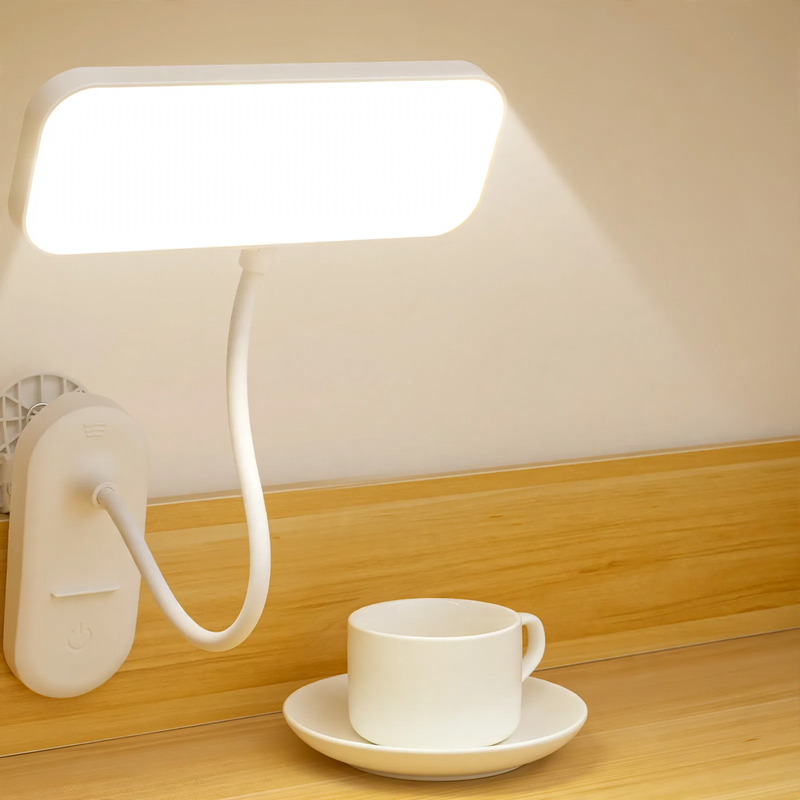 LED clamp lamp for bedside table and desk
