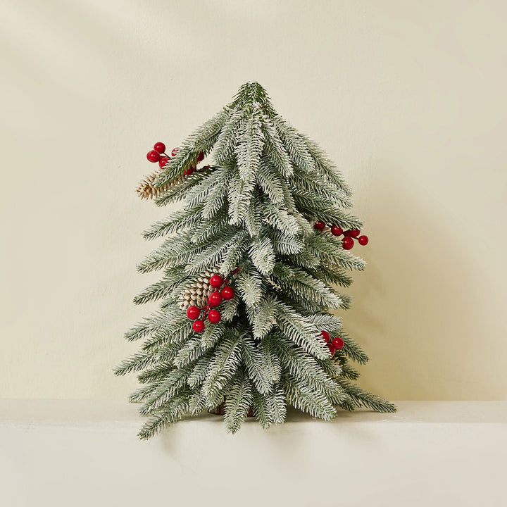 Miniature Christmas tree with artificial snow, 40 cm