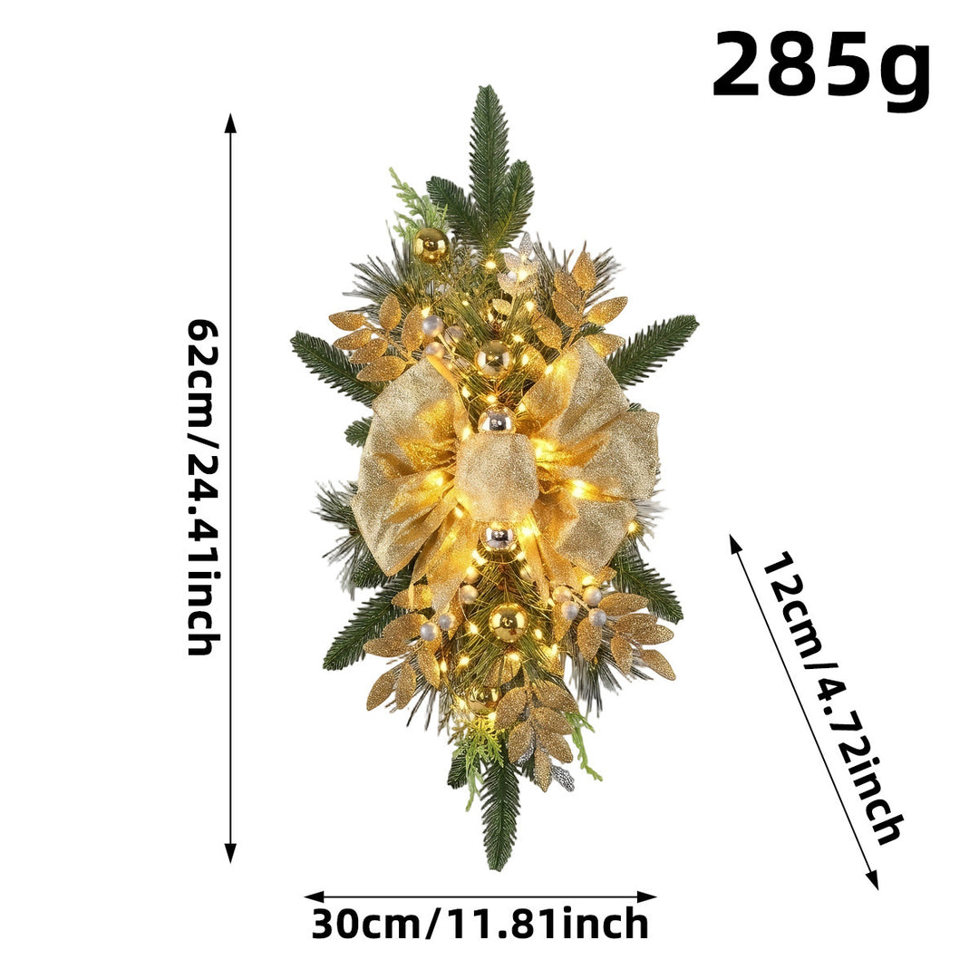 Decorative Christmas wreath made of wood