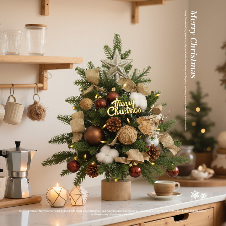 Mini Christmas Tree Set with Snow Effect