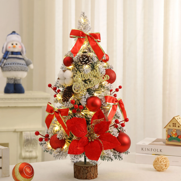 Artificial table Christmas tree with lighting