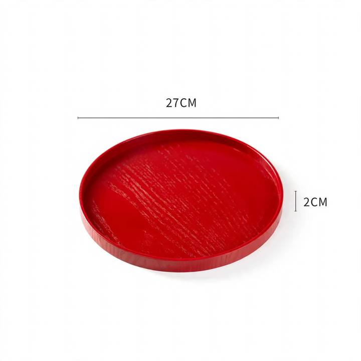 Wood serving tray, round, various sizes