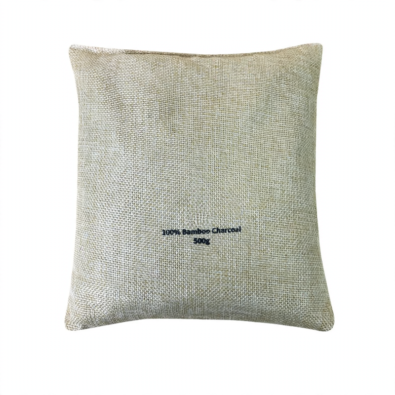 Bamboo charcoal odor absorber in linen bag, 400g