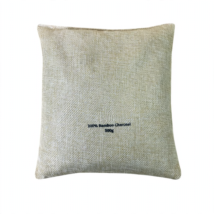 Bamboo charcoal odor absorber in linen bag, 400g