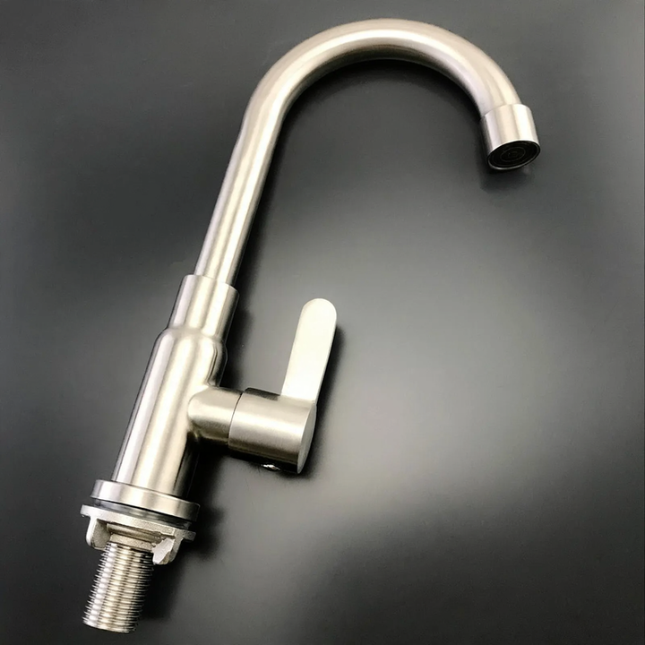 Stainless steel kitchen faucet, mixing or cold water