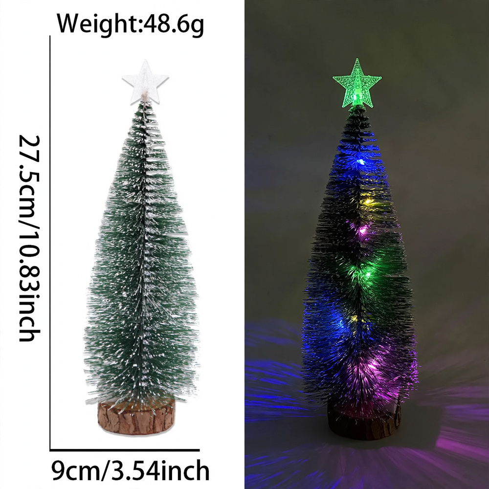 Mini Christmas tree with LED lighting and star