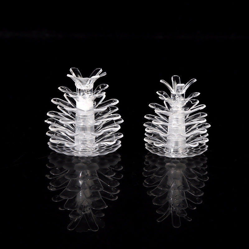 Decorative pine cones for LED string lights