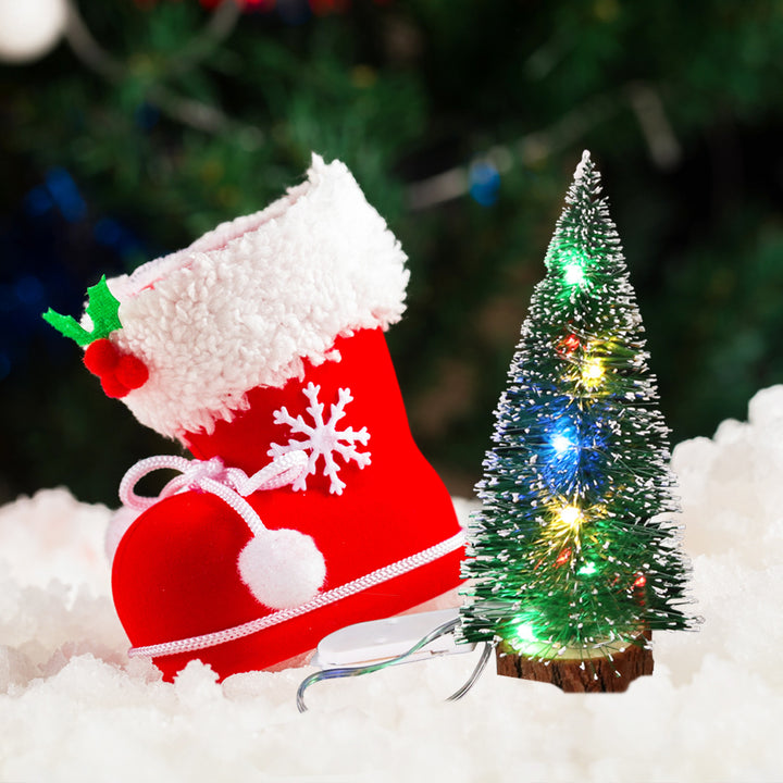 Mini Christmas tree with LED lighting as table decoration