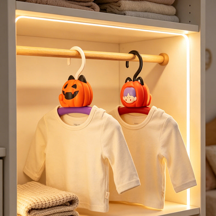 Plastic coat hanger with Halloween design