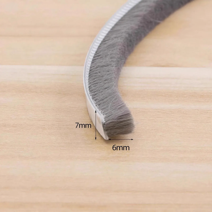 Window and door sealing tape with adhesive backing