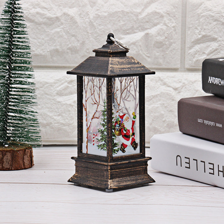 Decorative LED lantern with Christmas motif
