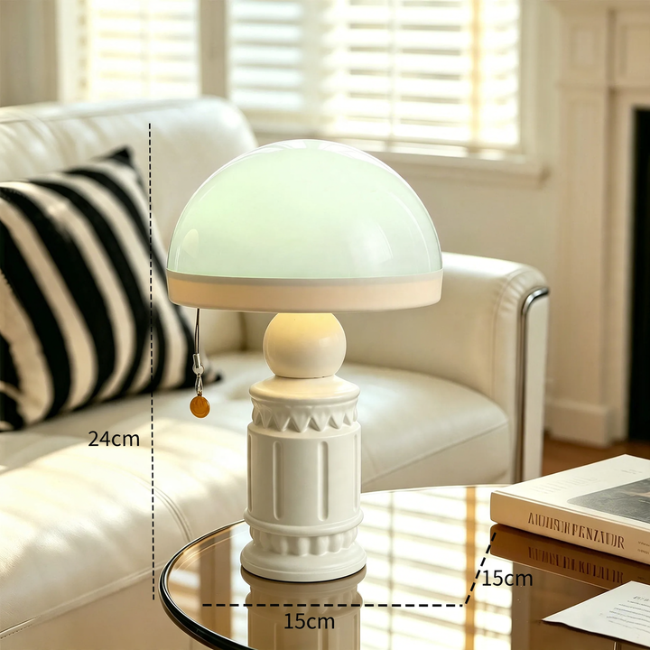 Vintage column lamp with relief pattern