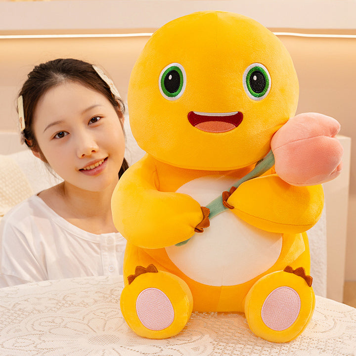 Plush dragon figure with accessories