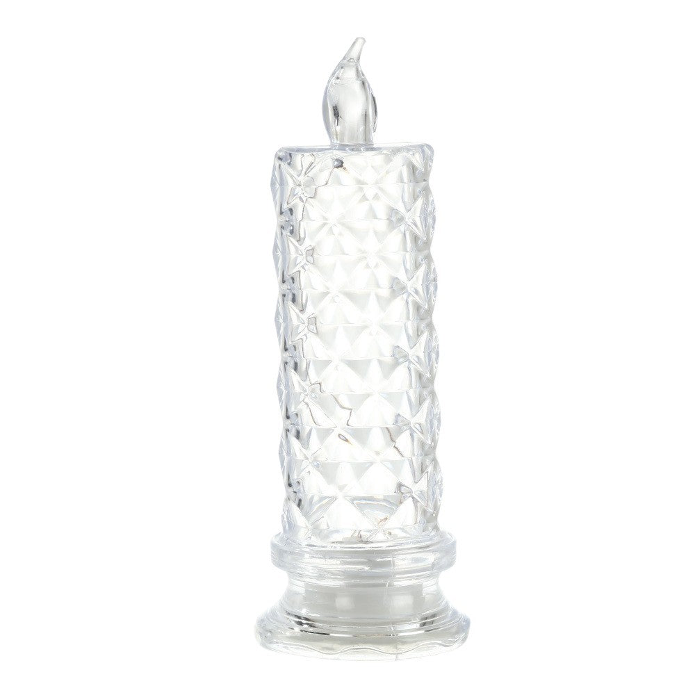 LED Crystal Night Light with Rose Motif