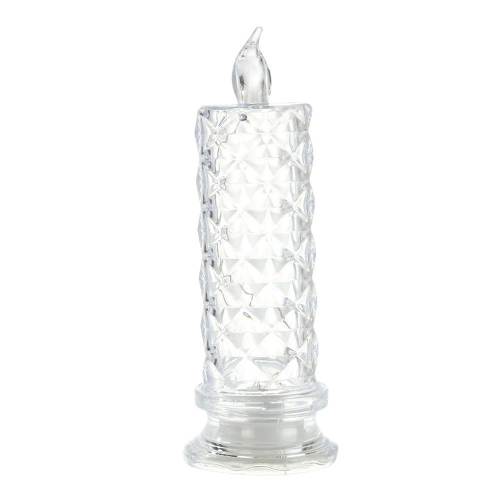 LED Crystal Night Light with Rose Motif