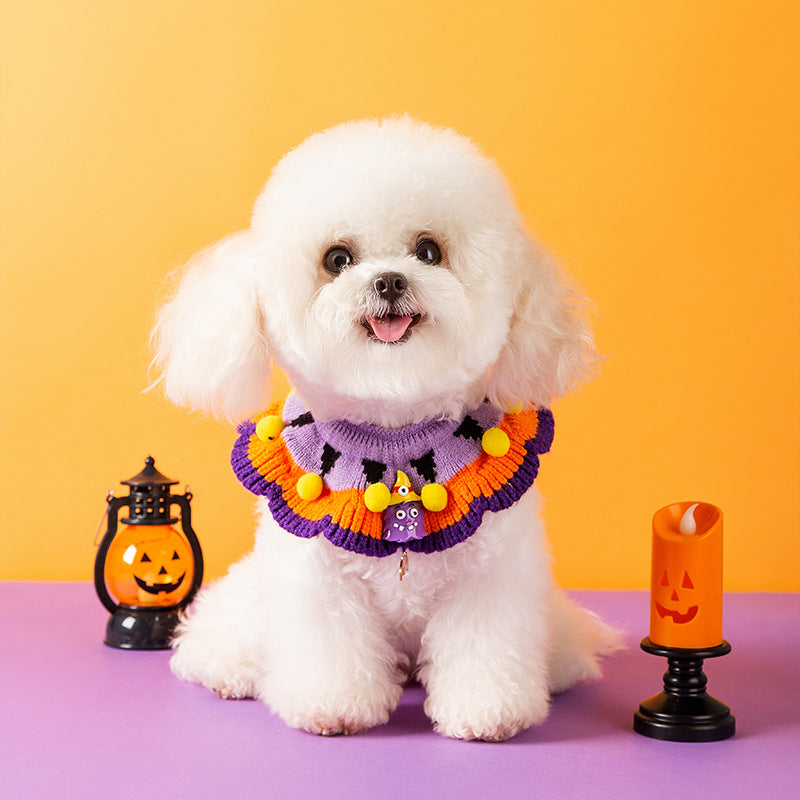 Halloween Collar with Pumpkin Pattern for Dogs