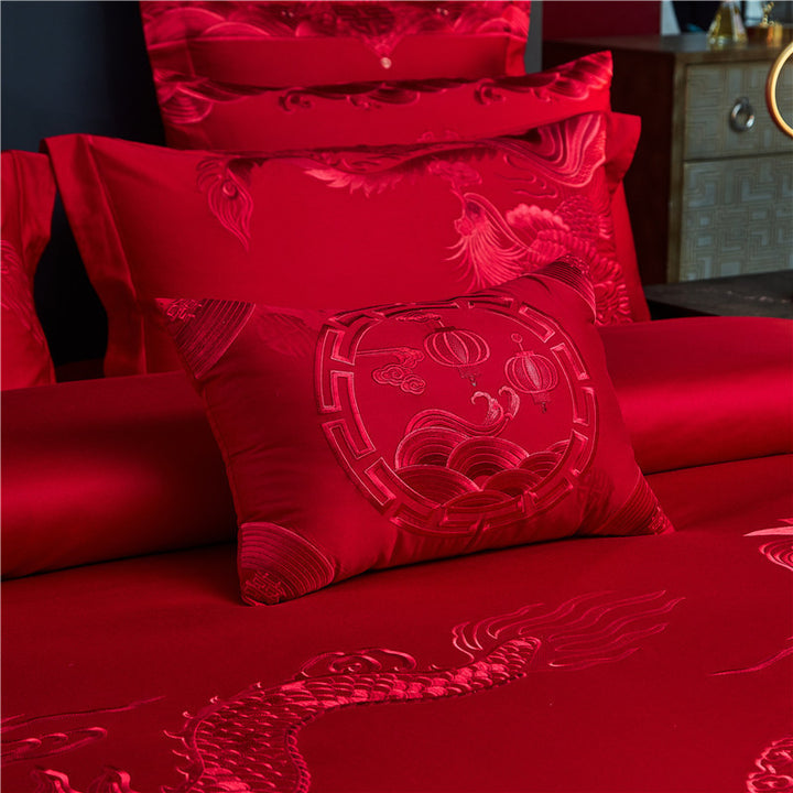 Wedding bed linen set, long-staple cotton