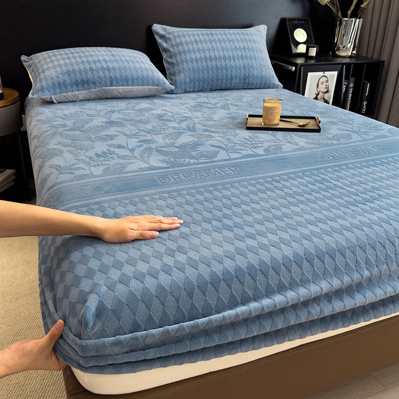 Fitted sheet made of milk fiber, single, autumn/winter