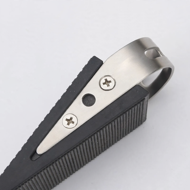 Doorstopper made of rubber and stainless steel